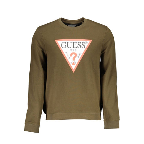 Guess Jeans Green Cotton Men Sweater