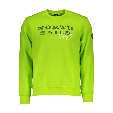 North Sails Green Cotton Men Sweater