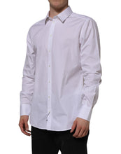 Dolce & Gabbana White Cotton GOLD Long Sleeves Formal Shirt
