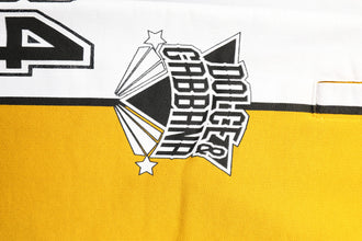 Dolce & Gabbana Yellow Cotton Logo Sweatpants Jogger Pants