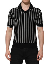 Dolce & Gabbana Black White Stripes Collared Polo T-shirt