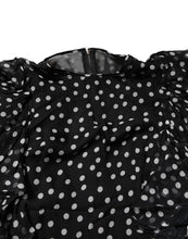 Dolce & Gabbana Black White Lace Polka Dot Chiffon Dress