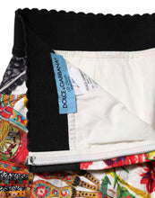Dolce & Gabbana Multicolor Floral High Waist Hot Pants Shorts