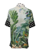 Dolce & Gabbana Multicolor Printed Silk Collared Shirt Top