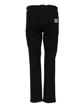 Dolce & Gabbana Black Cotton Mid Waist Flared Denim Jeans
