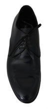 Blue Leather Dress Derby Formal Mens Shoes Dolce & Gabbana