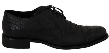 Blue Leather Wingtip Oxford Dress  Shoes Dolce & Gabbana