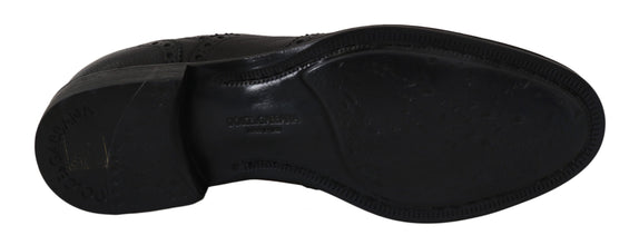 Blue Leather Wingtip Oxford Dress  Shoes Dolce & Gabbana