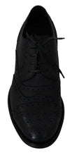 Blue Leather Wingtip Oxford Dress  Shoes Dolce & Gabbana