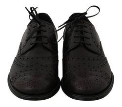 Black Leather Wingtip Oxford Dress  Shoes Dolce & Gabbana