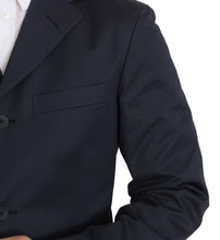 Two Piece 3 Button Cotton Blue Solid Suit Romeo Gigli