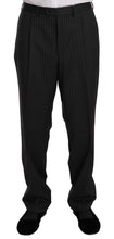 Black Striped Two Piece 3 Button 100% Wool Suit Z ZEGNA
