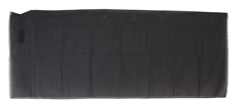 Gray 100% Wool Striped Pattern Wrap Scarf Dolce & Gabbana