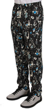 Black Musical Instrument Sleepwear Pants Dolce & Gabbana