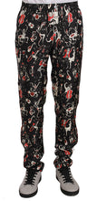 Red Musical Instrument Print Sleepwear Pants Dolce & Gabbana