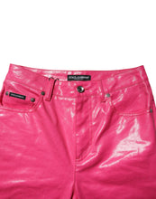 Dolce & Gabbana Pink Cotton High Waisted Skinny Denim Jeans