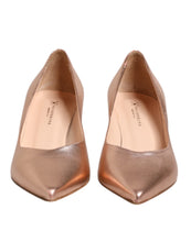 Prosperine Pink Leather Pumps Stiletto Heels Slip On Shoes