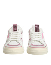 Dolce & Gabbana White Leather DG Logo Low Top Sneakers Shoes