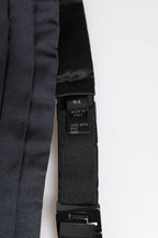 Dolce & Gabbana Dark Blue 100% Silk Belt Waist Cummerbund