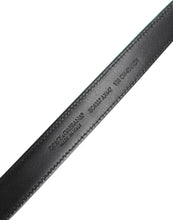 Dolce & Gabbana Green Black Polyester Metal Buckle Belt