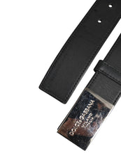 Dolce & Gabbana Black Leather Classic Metal Logo Buckle Belt