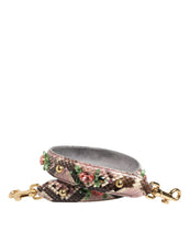 Dolce & Gabbana Multicolor Python Embellished Crystal Stud Shoulder Strap