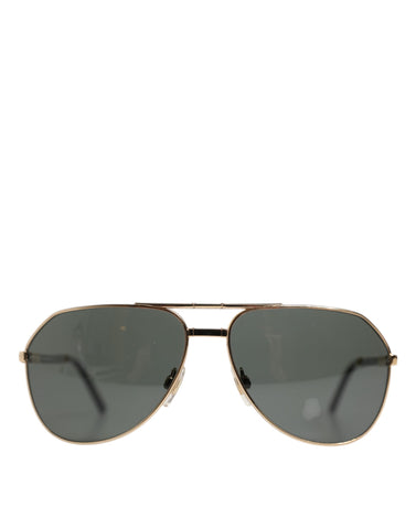 Dolce & Gabbana Gold DG2106K Pilot Frame Tinted Lens Polarized Sunglasses