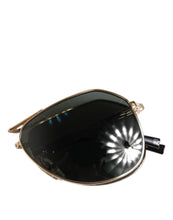 Dolce & Gabbana Gold DG2106K Pilot Frame Tinted Lens Polarized Sunglasses