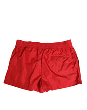Dolce & Gabbana Red Drawstring Beachwear Men Shorts Swimwear