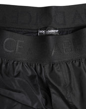Dolce & Gabbana Black Logo Print Beachwear Men Shorts Swimwear