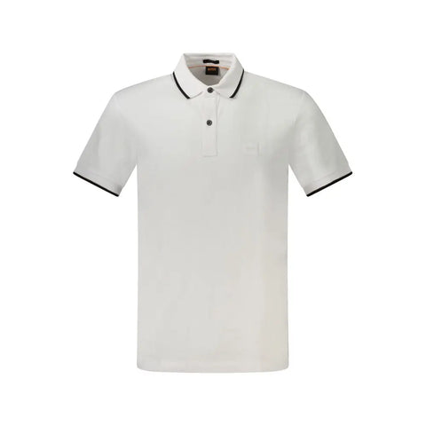 White Cotton Polo Shirt Hugo Boss