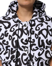 Dolce & Gabbana White DG Mania Hooded Sleeveless Puffer Jacket