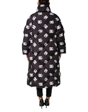 Dolce & Gabbana Black DG Mania Puffer Quilted Long Coat Jacket