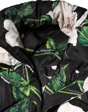 Dolce & Gabbana Black Floral Print Puffer Quilted Jacket