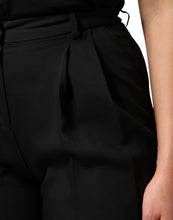 Dolce & Gabbana Black Wool High Waist Wide Leg Pants