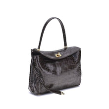 Balenciaga Rodeo Shoulder Bag in crocodile-print leather