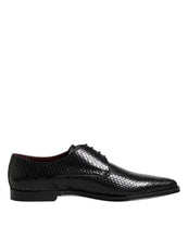 Dolce & Gabbana Black Leather Lace Up Dress Men Derby Shoes