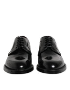 Dolce & Gabbana Black Calf Leather Lace Up Dress Derby Shoes