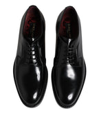 Dolce & Gabbana Black Calf Leather Lace Up Dress Derby Shoes