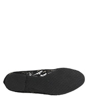 Dolce & Gabbana Black Taormina Lace Slip On Flats Shoes
