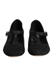 Dolce & Gabbana Black Vally Taormina Floral Lace Pumps Shoes