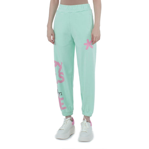Comme Des Fuckdown Green Cotton Women Trouser