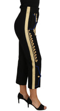 Military Embellished Pants Black Gold Dress Pant Dolce & Gabbana