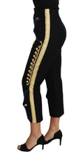 Military Embellished Pants Black Gold Dress Pant Dolce & Gabbana