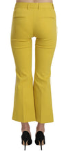 Yellow Flared Bootcut Capri Cotton Pants Dolce & Gabbana