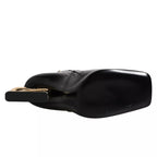 Dolce & Gabbana Black Jackie Leather Mid Calf Boots Shoes