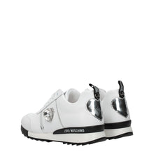 Love Moschino White Leather Low Tops