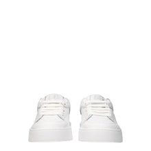 Dolce & Gabbana White Leather Low Tops