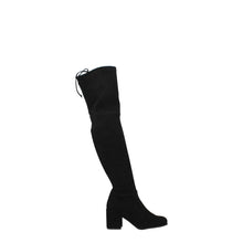 Stuart Weitzman Black Leather Over The Knee