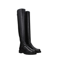 Stuart Weitzman Black Leather Over The Knee